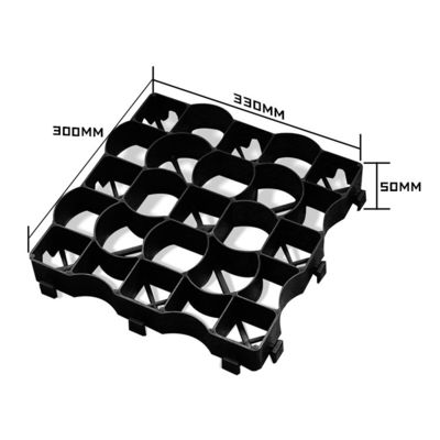 333x333x50mm Plastic Grass Lawn Floor Grid HDPE Paving