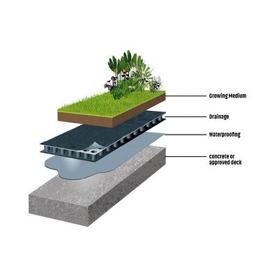 HDPE Groen dak met grotten Tuin Fundament Membraan voor 4 Hoeveelheid per vierkante meter
