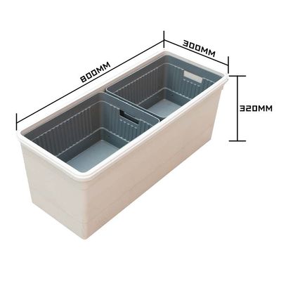 Buitenplanting zonder problemen met zelfwaterende rechthoekige extra grote pot