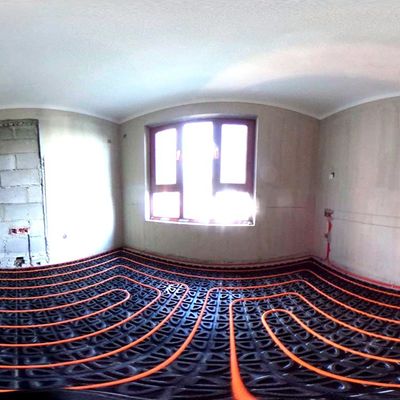 450*450*25mm Plastic Multifold Warm Water Underfloor Heating System Voor magazijn