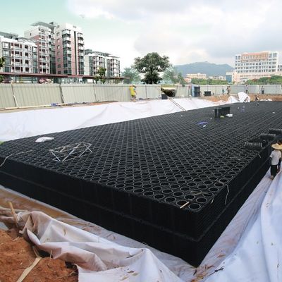Groene infrastructuur Potentiële zwarte stormwater geocellulêre eenheden
