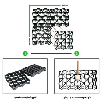 333x333x50mm Plastic Grass Lawn Floor Grid HDPE Paving