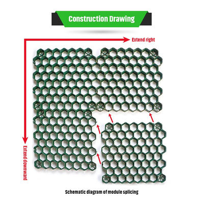 Hotelparkeeroplossing Groen grindvast raster met versterkt HDPE-materiaal