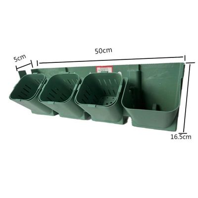 500*5 mm stapelbare plantenplastic bloempot voor groen Living Wall in zwart/groen