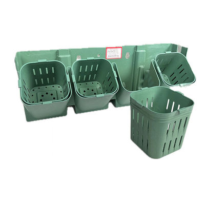 500*5 mm stapelbare plantenplastic bloempot voor groen Living Wall in zwart/groen