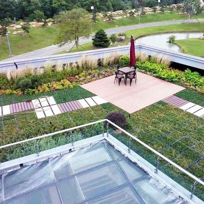 Modulaire groene dakbak voor planteninstallaties met gebruikmaking van PP-kunststof zonder coating
