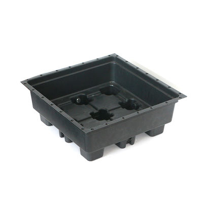 Plastic groene daken rechthoekige tuinbak 500x500mm voor 4 vierkante eenheden en bloempot