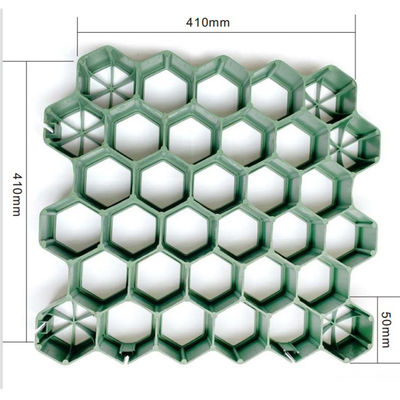Groene HDPE-doorlaatbare paviljoenroosters voor een gemakkelijke aanleg op de oprit van een verpakkingslocatie