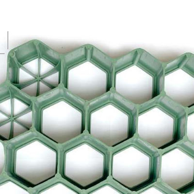 Groene HDPE-doorlaatbare paviljoenroosters voor een gemakkelijke aanleg op de oprit van een verpakkingslocatie