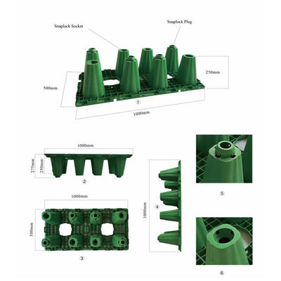 Infiltratietank voor regenwater gemaakt van HDPE-materiaal voor langdurige regenwateropslag