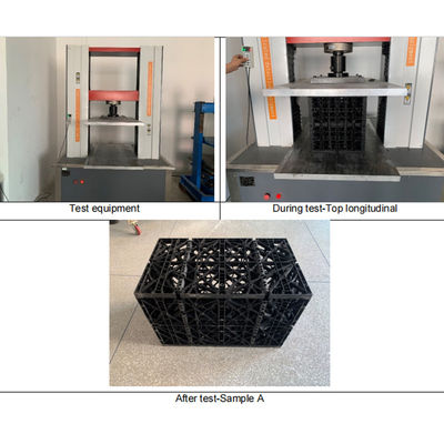 Zwart kunststof geocellular infiltratie drainage box voor regenwater inzameling